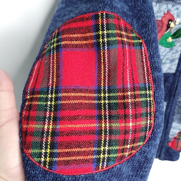 TIARA INTERNATIONAL Christmas Collection Women's Zip Front Cardigan MEDIUM - Picture 9 of 16